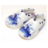 Blue Decorated Dutch Shoes