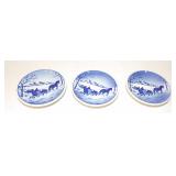 Royal Copenhagen Denmark Butter Pat 3' Plates