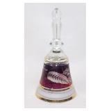 Cranberry Cut-to-Clear Crystal Bell
