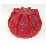 Mid-Century Hobstar Red Kinzie Candle - Unused
