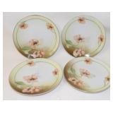 Set 4 Prussia Selasia Bread Plates - Pink Poppy