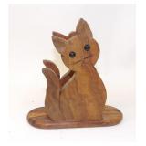 Wooden Cat Cut-Out Napkin Holder