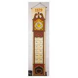 1979 Grandfather Clock Embellished Wall Calendar