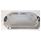 Art Deco Forman-Ware Chrome Tray Bakelite Handles