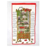 1990 Herb Cupboard Kitchen Calendar Towel