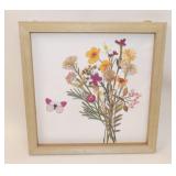 Framed Needlepoint Everlastings Flowers