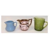 3 Vintage Cream Pitchers