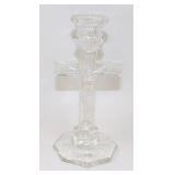 Glass Crucifix Candleholder