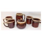 McCoy Brown Drip Glaze - 6 Pieces