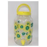Sunflower One Gallon Glass Beverage Dispenser