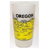 Oregon Frosted State Souvenir Glass