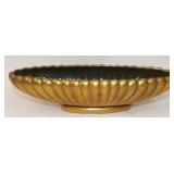 Anthony Gold Ribbed Console Bulb Flower Planter