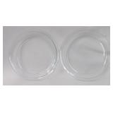 2 Pyrex Clear Glass 9' Pie Plates