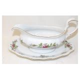 Haviland Moss Rose Gilded Gravy Server  Underplate