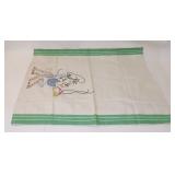 Vintage Embroidered Kitchen Towel Baker with Pie