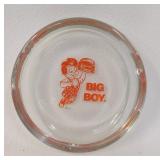 Vintage Big Boy Glass Advertising Ashtray