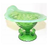 Northwood Ocean Shell Green Opalescent Bowl