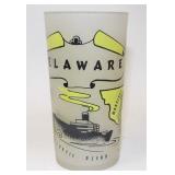 Delaware Frosted State Souvenir Glass