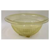 Federal Glass Yellow Ribbed Mixing Bowl