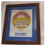 Victoria Mill & Ele Co Jasper IN Framed Flour Sack