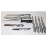 Lot of Farberware Cutlery Knives & Sharpener