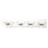 4 Napco 'Gina' Hand-Painted Violets Tea Cups