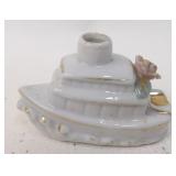 Little Vintage Steamboat Porcelain Ashtray Japan