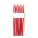 Luma European Taper Candles Crimson Red