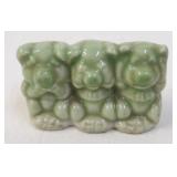 See Hear Speak No Evil - Green Pigs Figurine