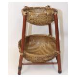 Woven Baskets on Stand