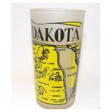 North Dakota Frosted Souvenir Glass
