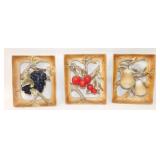 1962 Napco Fruit Wall Plaques