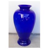 Huge Cobalt Blue Glass 29' Tall Vase
