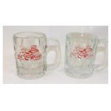 2 Dog 'n Suds Heavy Glass Root Beer Mugs