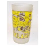 Oklahoma Frosted State Souvenir Glass