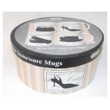 Sakura Tres Chic Fashion Themed Mugs in Hat Box