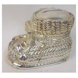 Leonard Silverplate Baby Shoe Coin Bank