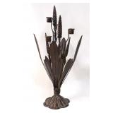 Metal Wheat Sheaths 4-Arm Candleholder
