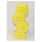 Tower of Smiley Faces Flower Bud Vase