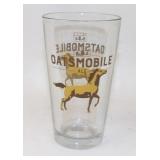 Oatsmobile Ale Advertising Glass Horse Motif