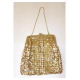 Vintage 1960s Gold Sequin Beaded Evening Bag