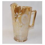 Jeannette Glass Marigold Sunflower 9' Pitcher