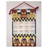 1988 Patriotic Country Sampler Fabric Calendar