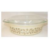 Pyrex Golden Grapes Oval Lidded Casserole