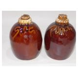 Hull Art Pottery Big Brown Range Shakers