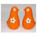 Retro 1960's Orange Partridge Birds