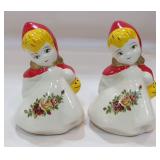 Hull Pottery Little Red Riding Hood Large Shakers