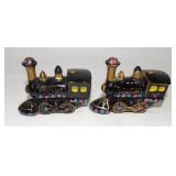 Vintage Redware Train Locomotives