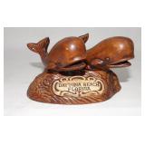 Brown Whales on Stand Daytona Beach FL 3 Pc Set