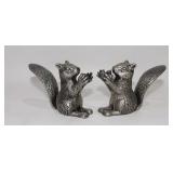 Cast Metal Squirrels Holding Nuts